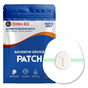 OhmRx Dexcom G7 & Stelo Adhesive Patches   Waterproof, Pre Cut Clear Overpatches, 25 Pack