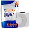 thumbnail image 1 of OhmRx Libre 2 & Libre 2 Plus Sensor Covers – Waterproof CGM Overpatch, Hypoallergenic, Pre‑Cut No‑Cut Design, 25‑Pack (Clear), 1 of 10