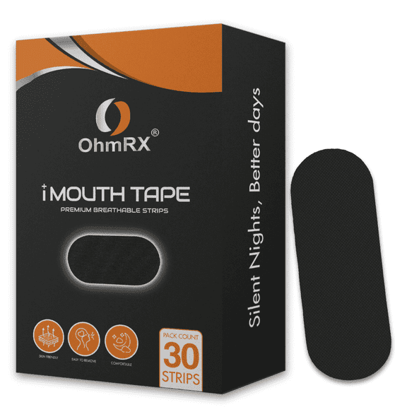 OHMRX Adhesive Strips for Everyday Personal Use, Black