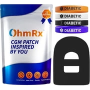 OhmRx Omnipod 5 Adhesive Patches with Strap   Waterproof Pre Cut Overpatch, 25 Pack, Black   Compatible with Omnipod 5, Dash & Classic