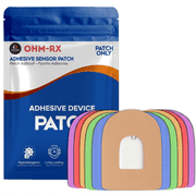 OhmRx Omnipod Adhesive Patches   Waterproof Pre Cut Overpatch, Multicolor, 25 Pack   Compatible with Omnipod 5, Dash & Classic