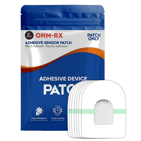 OhmRx Omnipod Adhesive Patches – Waterproof Pre‑Cut Clear Overpatch, 25‑Pack – Compatible with Omnipod 5, Dash & Classic