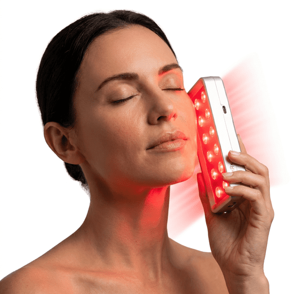 OhmRx RedLight Recovery Mini Pro Device, Portable Red & Infrared LED Light Panel, Rechargeable Handheld Wellness Device