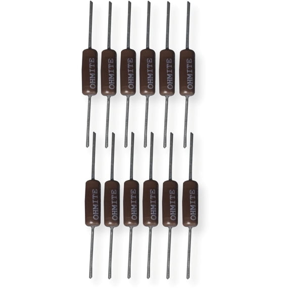 Ohmite 20J470E Wirewound Resistors (Pack of 12) For High-Performance Industrial Applications; Ideal for Computer, Communications, and Industrial Setups; 10W, 470 Ohms, 720V, 30 TCR