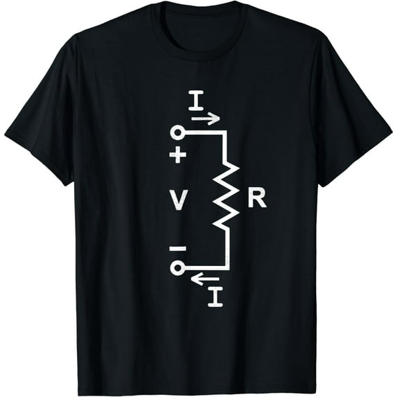 Ohms Law Diagram Electrical Engineer Physics Math T-Shirt