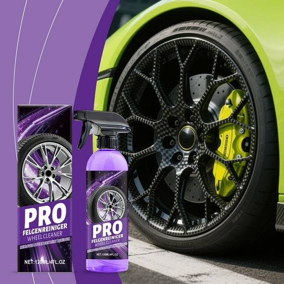 Ohmyroo 120ml Wheel Rim Cleaner Powerful Degreasing Solution Brake Dust Remover For Car Alloy Rims Steel Rims Tire Rims Vehicle Wheel Maintenance