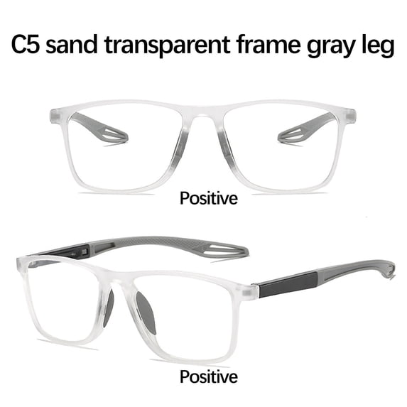 Ohmyroo +2.0D Sport Intelligent Bifocal Presbyopia Glasses Anti-Blue Light Photochromic Resin Lens with Case