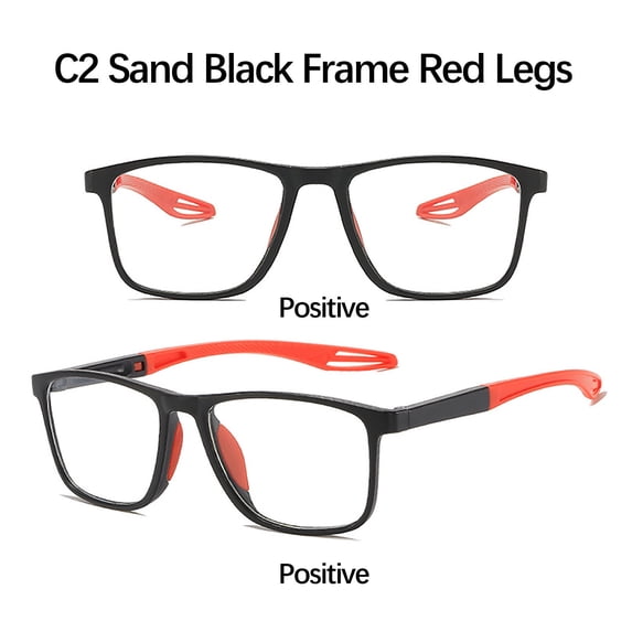 Ohmyroo +2.5D Sport Intelligent Bifocal Presbyopia Glasses Anti-Blue Light Photochromic Resin Lens with Case
