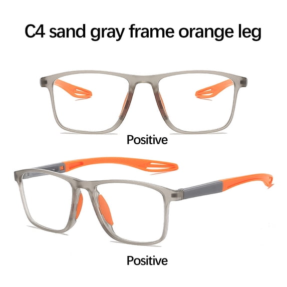 Ohmyroo +2.5D Sport Intelligent Bifocal Presbyopia Glasses Anti-Blue Light Photochromic Resin Lens with Case