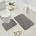 thumbnail image 1 of Ohmyroo 2-Piece Bathroom Rug Set Non-Slip Absorbent U-Shaped and Floor Mats Suited to Master Suite, 1 of 6