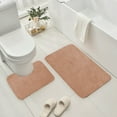 thumbnail image 1 of Ohmyroo 2-Piece Bathroom Rug Set Non-Slip Absorbent U-Shaped and Floor Mats Suited to Master Suite, 1 of 6