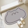 thumbnail image 1 of Ohmyroo 24x16 Inch Cat Pattern Diatomite Bath Mat Non-Slip Absorbent Quick-Drying Rug, 1 of 6