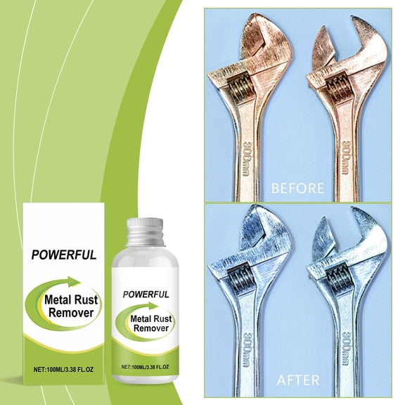Ohmyroo 3.4oz Professional Metal Rust Remover with Mirror-Like Polishing Effect for Oxidation Protection and Hardware Restoration