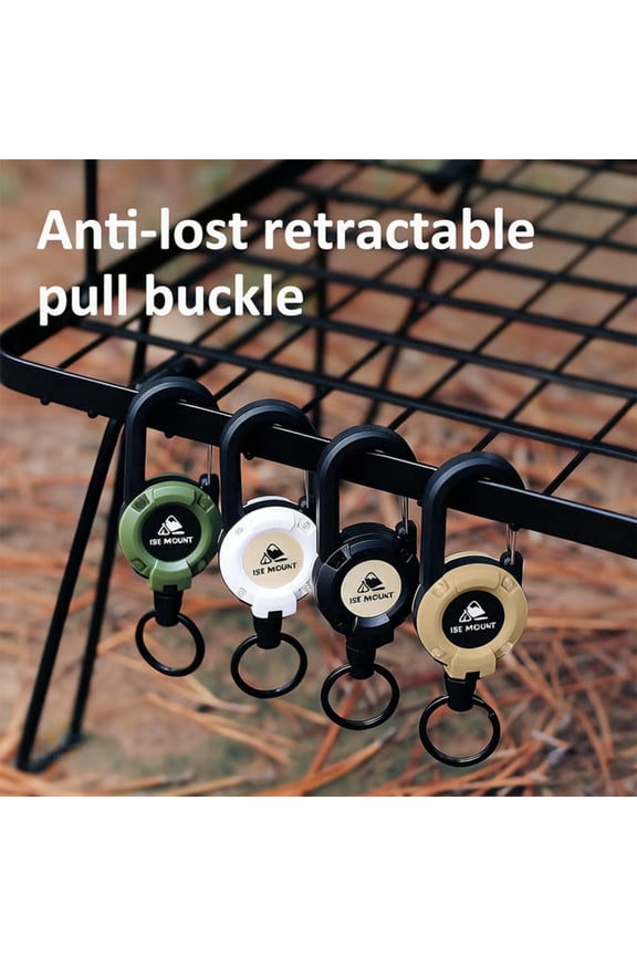 3-In-1 Retractable Carabiner Keychain Multi-Functional Clip for Daily Carry