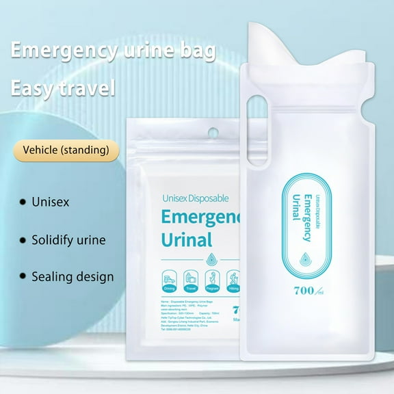 Ohmyroo 4-Pack Adult Emergency Urine Bags 700ML Disposable Vomit Bags For Travel Camping