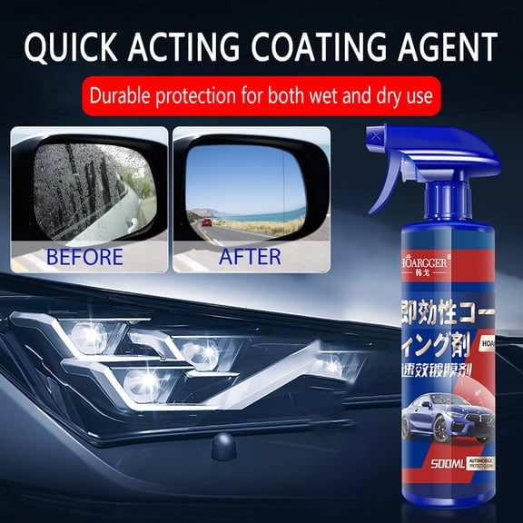 Ohmyroo 500ML Liquid Ceramic Auto Top Coat Spray Fast-Acting Nanotechnology Wax For Vehicles
