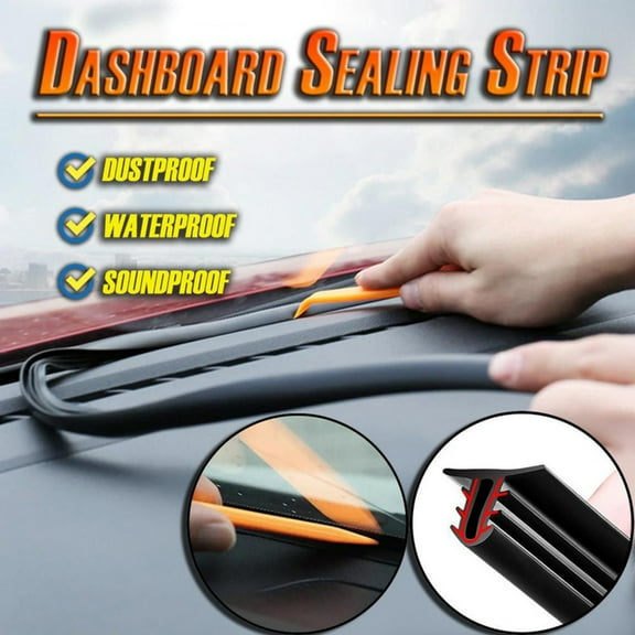 Ohmyroo 63-Inch Auto Dashboard Sealing Strip Carbon Fiber Noise Insulation Guard For Windshields