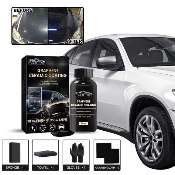 Ohmyroo 70ML Graphene Nano Ceramic Coating Agent 12H Hardness Protective Shield For Vehicles