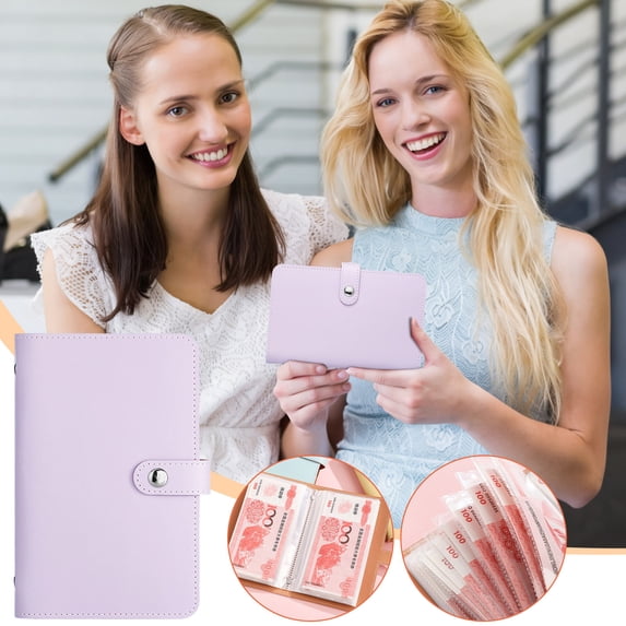 Ohmyroo A6 Commemorative Banknote Binder Large Capacity Cash Saving Portfolio For Household Finance Management
