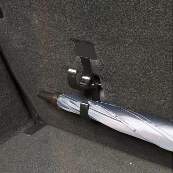 Ohmyroo Adjustable Car Umbrella Holder Hook, Durable Automotive Organizer for Visor Storage, Compact Travel Accessory for Vehicle Interior