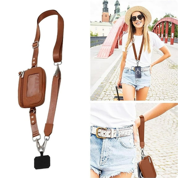 Ohmyroo Adjustable Crossbody Phone Lanyard with Wallet for Home Daily Carry Travel Needs