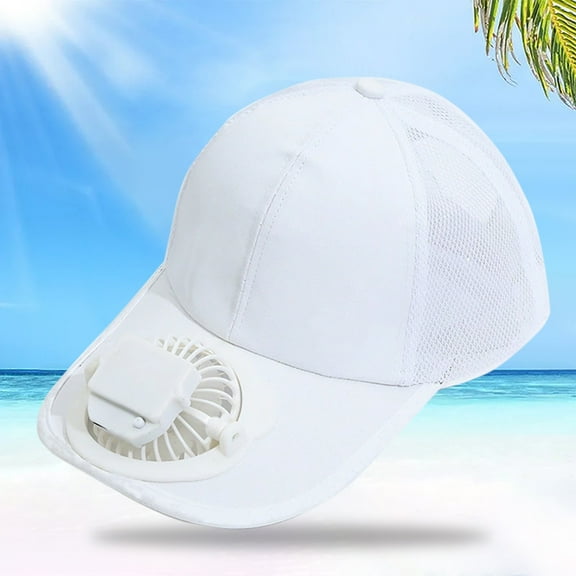 Ohmyroo Adult Inflatable Fan Hat with 360 Degree Rotation USB Rechargeable 3 speed Cooling Cap for Travel Outdoor