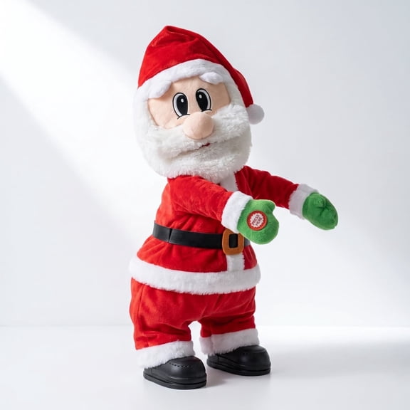 Ohmyroo Animated Dancing Santa Claus Decoration, Electric Musical Twerking Figure With Sound And Touch Sensor, Battery Operated Holiday Toy For Living Room