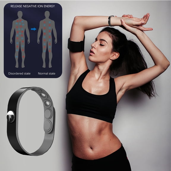 Ohmyroo Anti-Static Wristband Automatic Electrostatic Removal Bracelet 9.8x0.5 Inch TPU for Winter Sleep Improvement Men Women