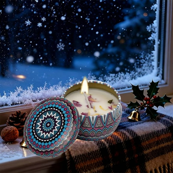 Ohmyroo Aromatherapy Scented Candles in Retro Design, 40 Hour Long Burning Decorative Gifts for Women, Perfect Choice for Holiday Home Ambiance