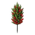Front Cedar Tree Ohmyroo Artificial Christmas Tree with Berries, Faux Cedar Outdoor Yard ...
