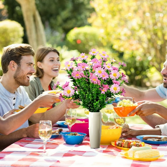 Ohmyroo Artificial Gerbera Daisy Flowers Silk Floral Stems for Home Vase Living Room Wedding Party Decoration