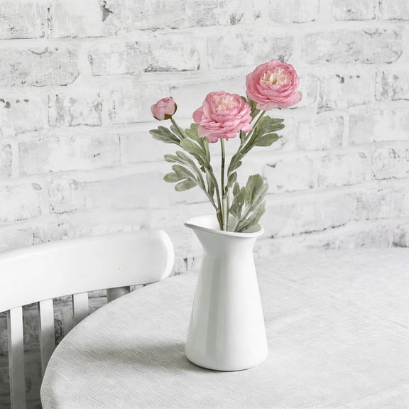 Ohmyroo Artificial Ranunculus Bouquet Faux Peony Floral Arrangement Living Room Table Wedding Ceremony Event Decor
