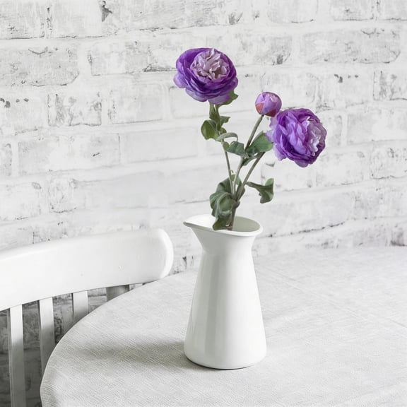 Ohmyroo Artificial Ranunculus Floral Bouquet Branch Faux Persian Buttercup for Wedding Centerpiece Home Vase Decor