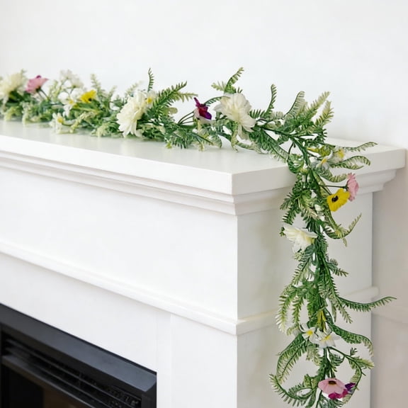 Ohmyroo Artificial Water Grass Vine Faux Floral Greenery Garland Ceiling Wall Hanging Spring Event Decor