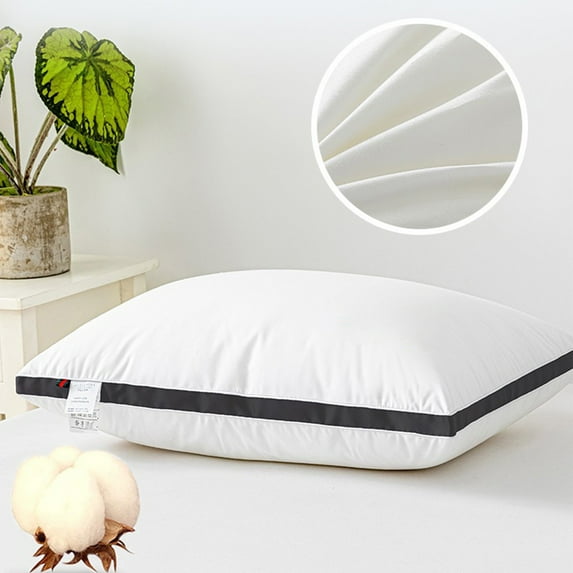 Ohmyroo Bed Pillow with Enhanced Neck Support, Extra Thick Comfort Fill Core for Side Sleepers, Plush Soft Bedroom Pillow for Home Bedding Ensemble