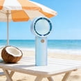 thumbnail image 1 of Ohmyroo Bladeless Handheld Fan USB Rechargeable Modern Circular Cooling Fan Portable Household, 1 of 6