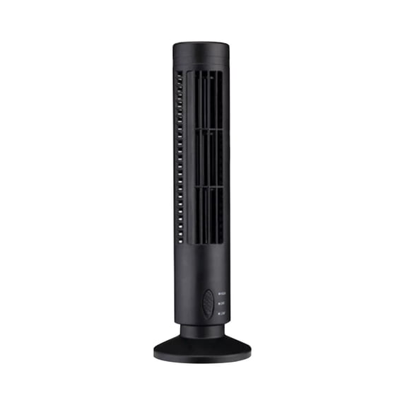 Ohmyroo Bladeless USB Tower Fan 15 Inch Desktop Air Circulator With 2 Speeds For Office Bedroom