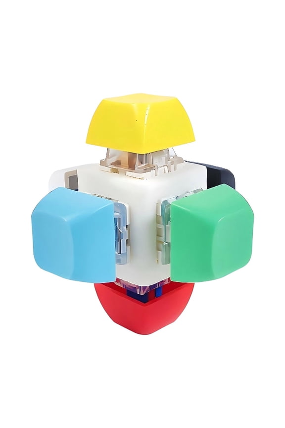 Button Press Squishy Toy Keychain Stress Relief Finger Fidget Toy for Bag Backpack Key Ring Anxiety Relief Boredom Killing