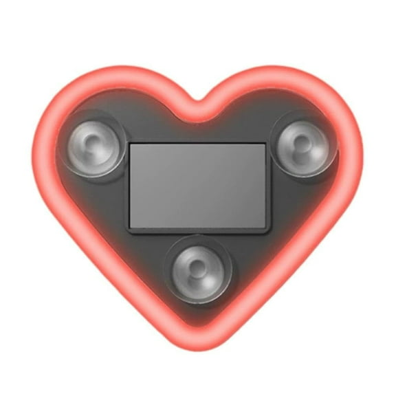 Ohmyroo Car Solar Powered Heart Shape LED Light Decorative Auto Interior Light Energy Saving Vehicle Ambience Lighting