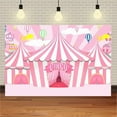 thumbnail image 1 of Ohmyroo Carnival Circus Backdrop Red Tent Theme Photo Background Party Decoration, 1 of 1
