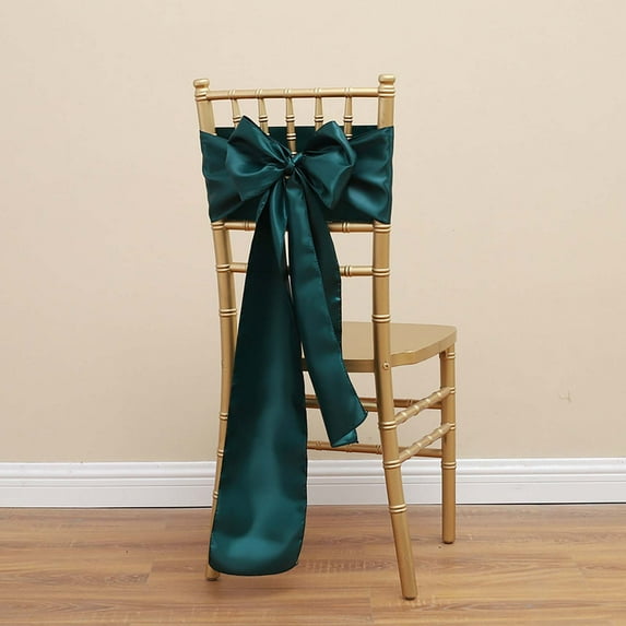 Ohmyroo Chair Bowknot Ribbon Tie-On Decoration Adjustable Fabric Accessory for Chairs