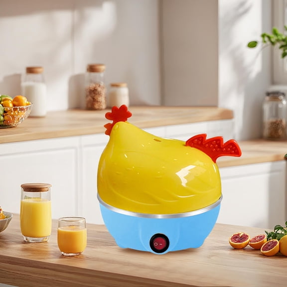 Ohmyroo Chicken Shape Egg Cooker US Plug for Home Kitchen Rapid Boiling Easy to Use Egg Boiler Breakfast Preparation Tool