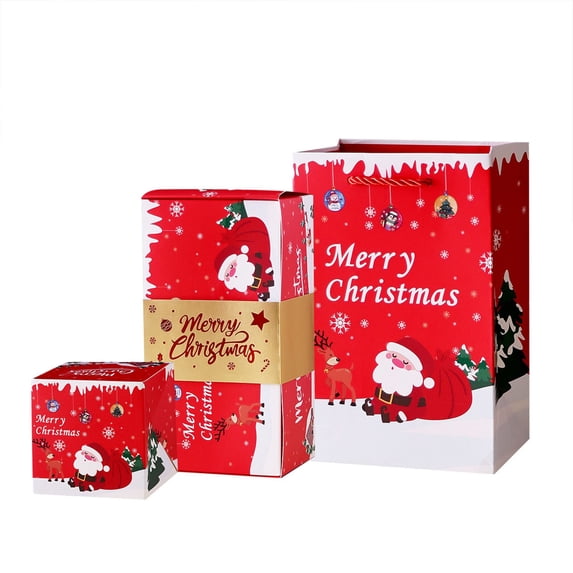 Ohmyroo Christmas Surprise Pop Up Gift Box Set, Cardboard Explosion Money Box with Gift Bag, Festive Spring Reveal Packaging for Cash Cards Holiday Gift Giving