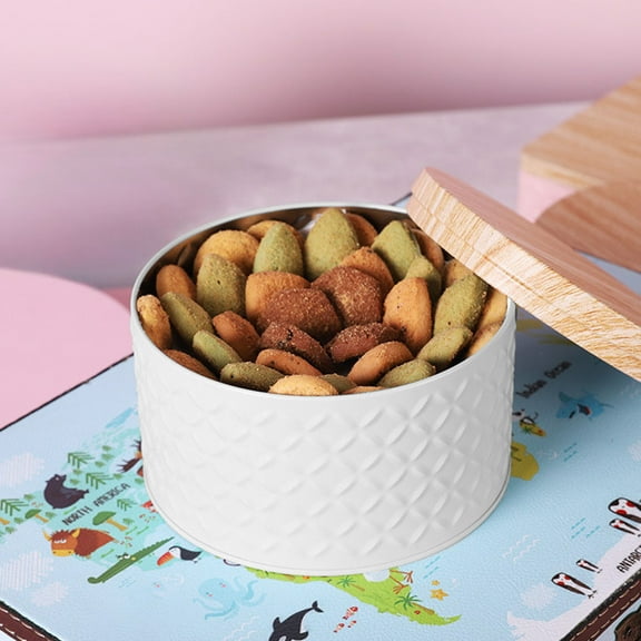 Ohmyroo Classic Metal Biscuit Tin, Multi-Purpose Storage Box for Kitchen Pantry Organization, Keeps Cake, Tea, and Snacks Fresh, Collectible Gift Box Design