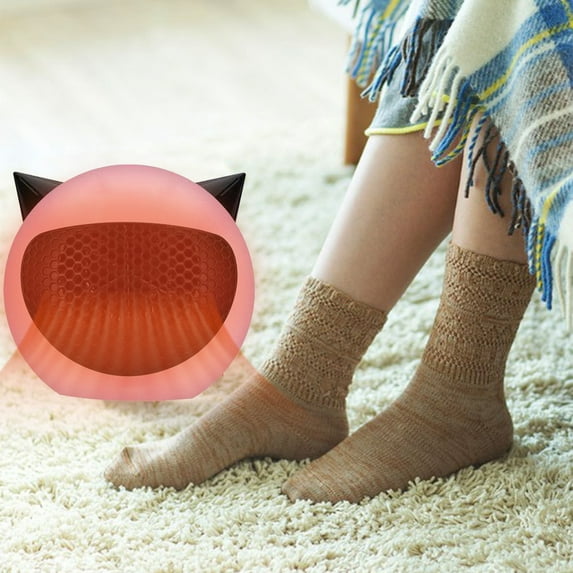 Ohmyroo Compact Desktop Heater, Mini Personal Heater with Quiet Fan, Energy-Efficient Heating for Office Desk and Small Spaces