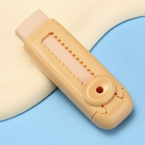 Ohmyroo Compact Drafting Eraser 3.1in Blue Plastic Handheld Correction Tool Office Writing Accessory