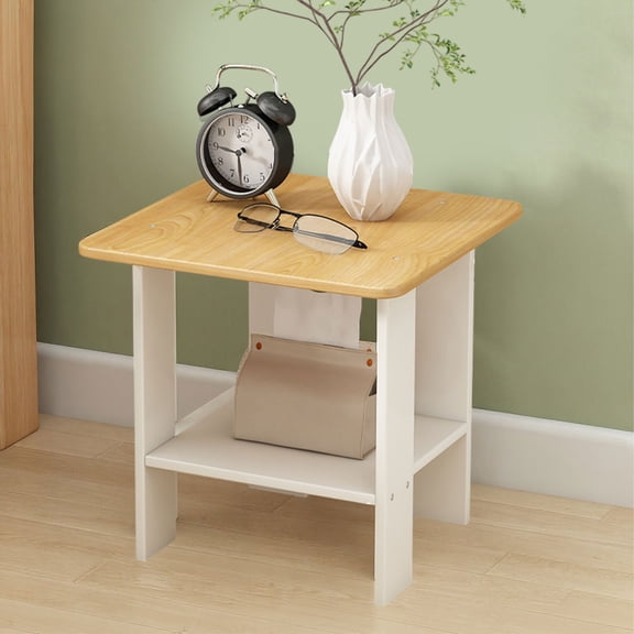 Ohmyroo Compact Modern Nightstand 11.8in Board Construction Bedside Side Table Bedroom Storage Unit