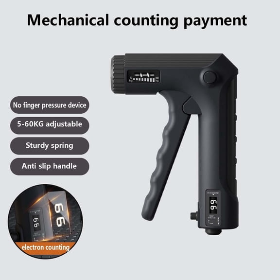 Ohmyroo Counting Grip Strength Device 11-132 LB Adjustable Resistance For Men Women Arm Muscle Hand Training Tool