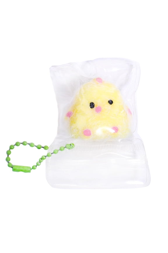 Cute Chick Shape Squishy Toy Keychain Slow Rebound Stress Relief Squeeze Fidget Toy for Bag Backpack Key Ring Decor