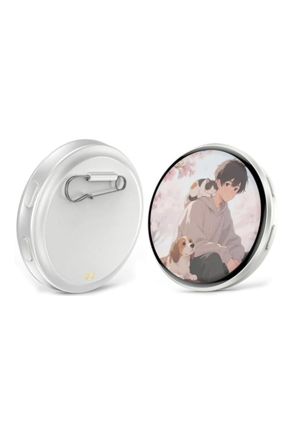 Digital Display Badge 1.7 Inch Touchscreen LED Personalized Photo And Video Pin